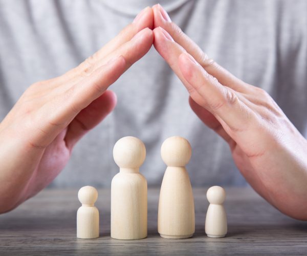 Family life and property insurance concept Family life and property insurance concept